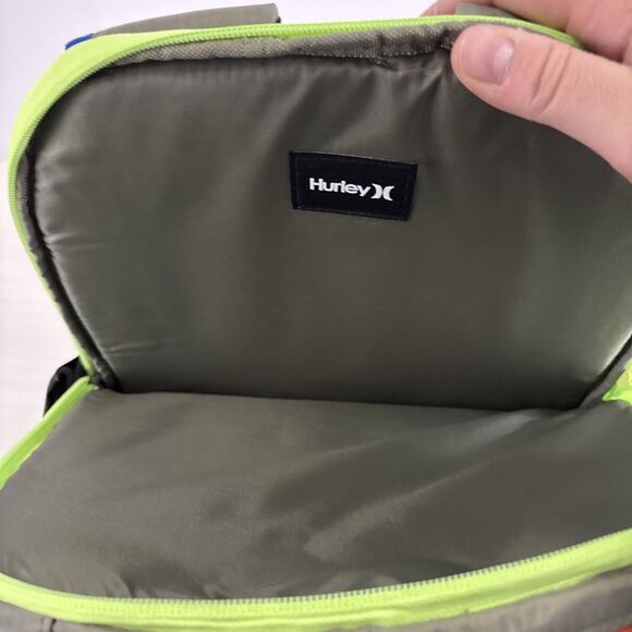 Hurley Terrain Backpack  Neon Laptop Pocket 15" Water Resistant Neon  MSRP $85 - Picture 8 of 10